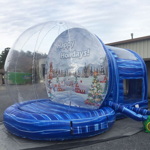 inflatable snow globe Christmas bubble house Balloon blowing bounce house for jumping