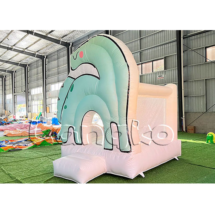 Cartoon Dinosaur Wedding white bounce house slide white castle bounce house with ball pit for kids