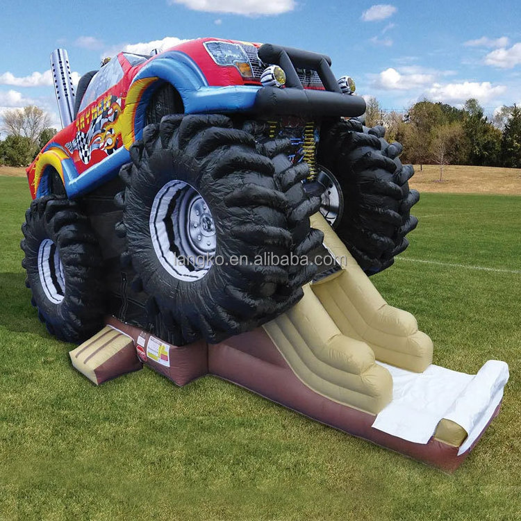 Commercial Inflatable Bouncer Bouncy Castle Inflatable Monster Truck Bounce House With Slides