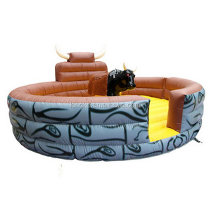 Hot sale outdoor adult inflatable rodeo bull riding mechanical bull inflatable mattress