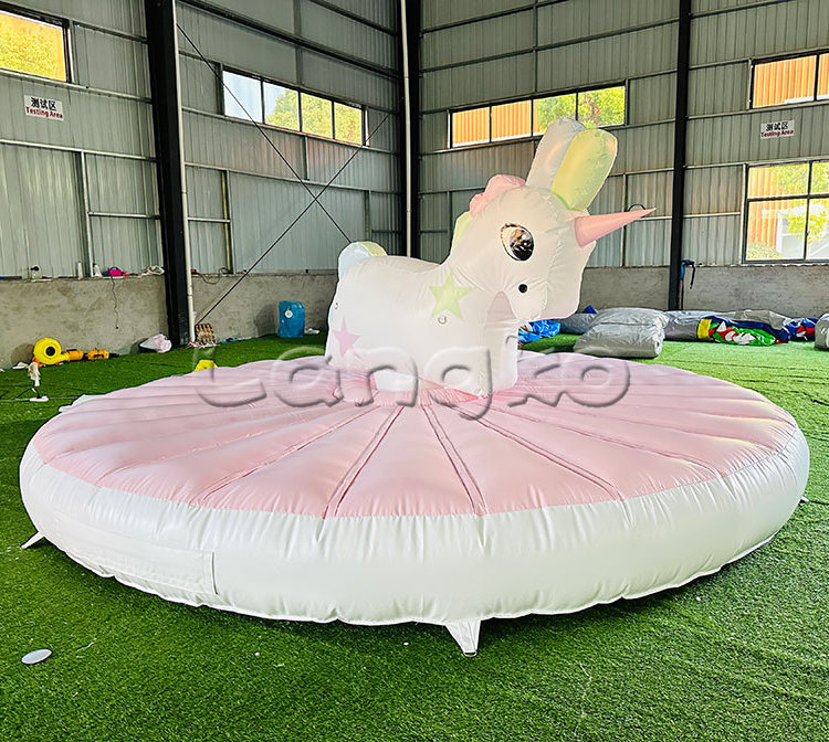 Backyard unicorn Ride game Professional inflatable unicorn ride Mattress