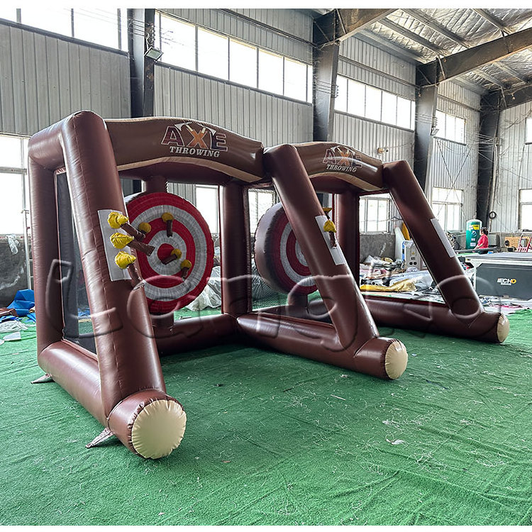 pvc material double axe throwing game inflatable carnival game toy play fun