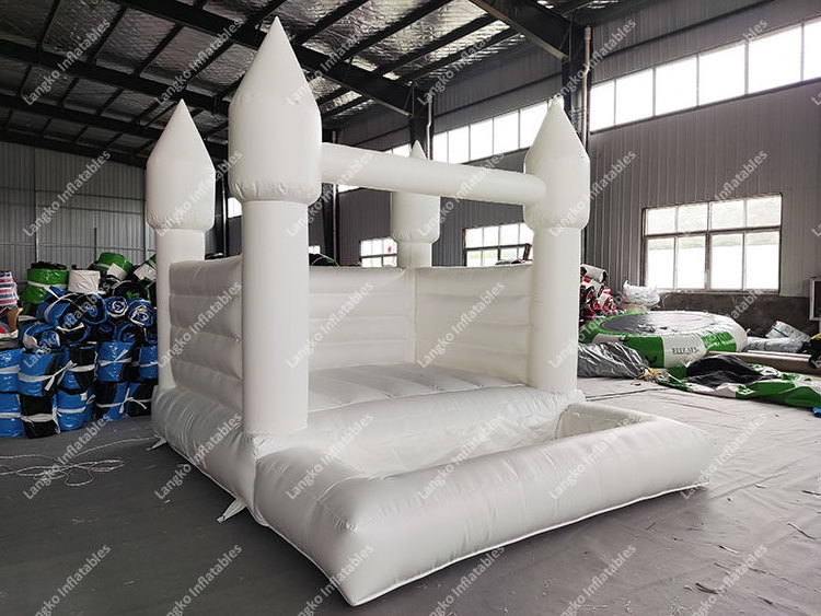 Modern Bounce Castle Mini Toddler Inflatable Bouncer White Jump House with Pool