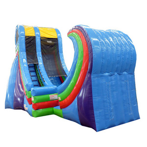 Outdoor giant 21ft wild rapids slides half pipe rampage inflatable water slide for adults