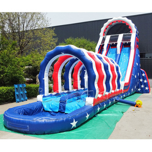 China Langko inflatables star slip and slide pool waterslide giant inflatable water slide