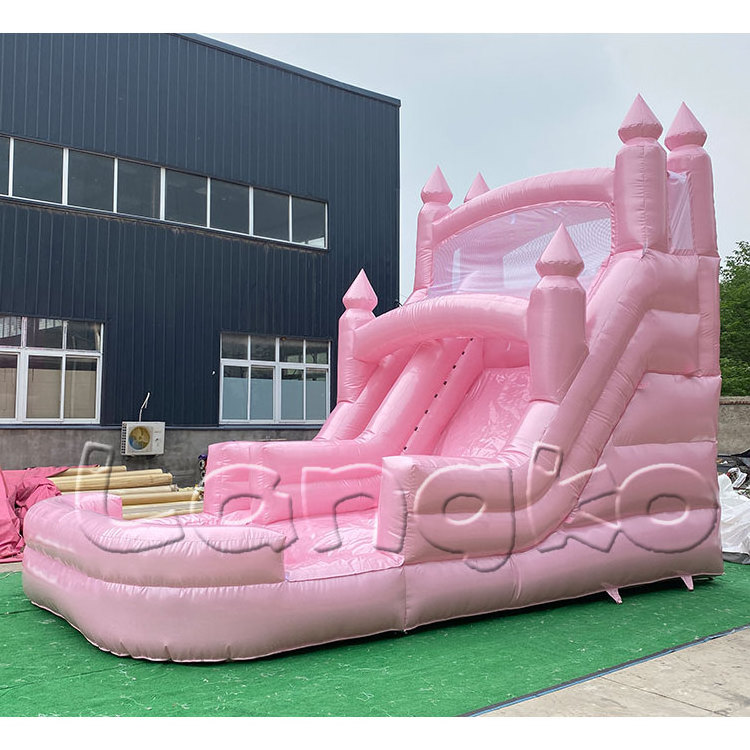 High quality indoor PVC pink inflatable wet dry slide cheap Tobogan inflable for kids