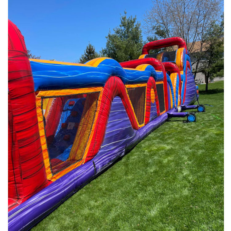 Outdoor obstacle course bouncer castle space ship Inflatable Obstacle Course jumper playground