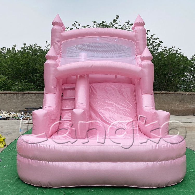 High quality indoor PVC pink inflatable wet dry slide cheap Tobogan inflable for kids