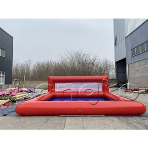 red color pvc juegos inflables china inflatable water jumping volleyball court field for party rental