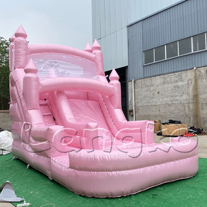 High quality indoor PVC pink inflatable wet dry slide cheap Tobogan inflable for kids