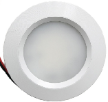 Small Ceiling Lamp 68mm 10-30V 3W Recessed Caravan Light LED Puck Light for Motorhome White Bezel RV Bulb