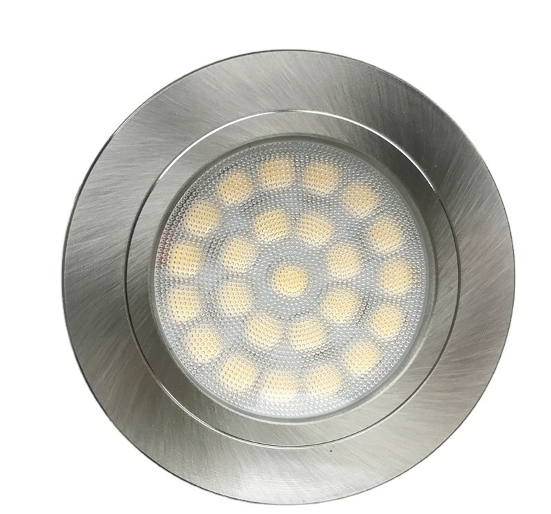 Brushed Nickel Caravan LED Downlight  12V 24V Auto Campervan Interior Ceiling Light