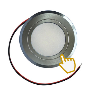 Nickle Housing LED Ceiling lamp 12V 24V 10-30VDC Memory Touch Control Caravan Motorhome Boat Light Lamp Bulb