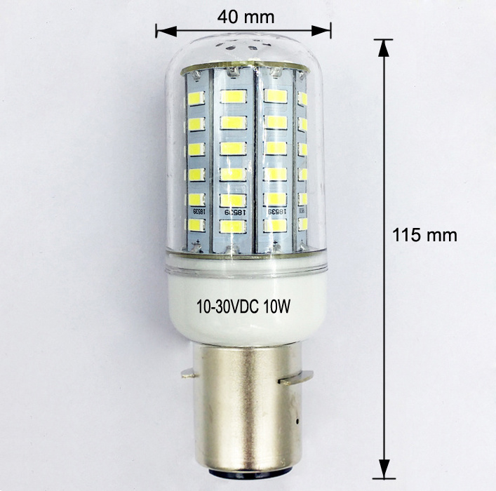 P28S 10-30VDC 85-265VAC P28 LED Corn Bulb 10W 12V 24V Plastic Lamp Light Bulb