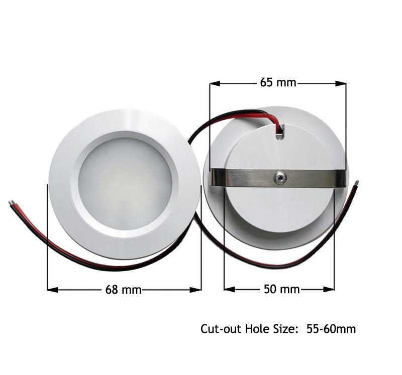 24V 10-30V Campervan Interior Spot LED Recessed Mount Mini Ceiling Light Camper Lamp Bulb