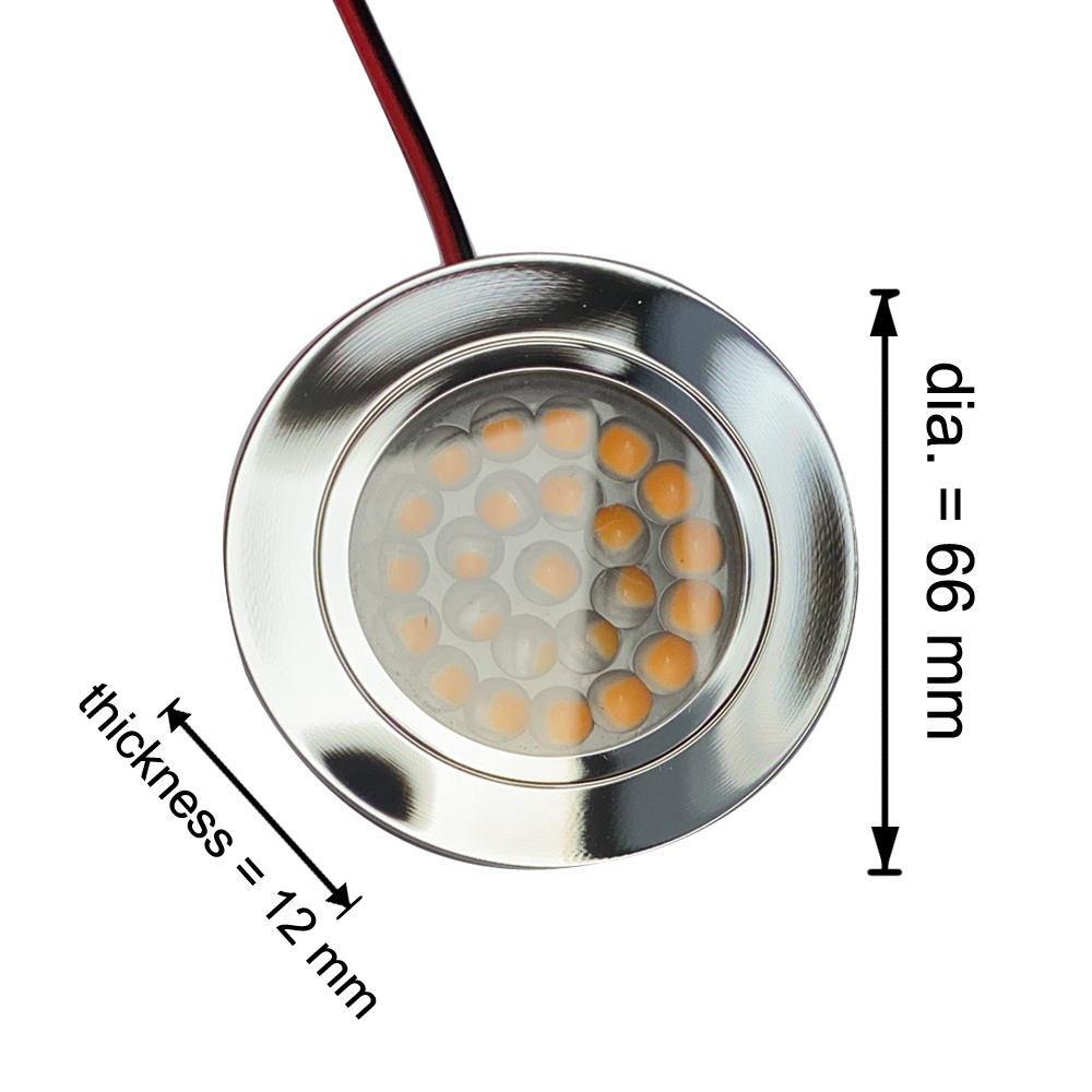 12V LED Touch Ceiling Light Dimming Smart Dome Light Frosted Lens RV Motorhome Lighting Lamp Bulb Parts