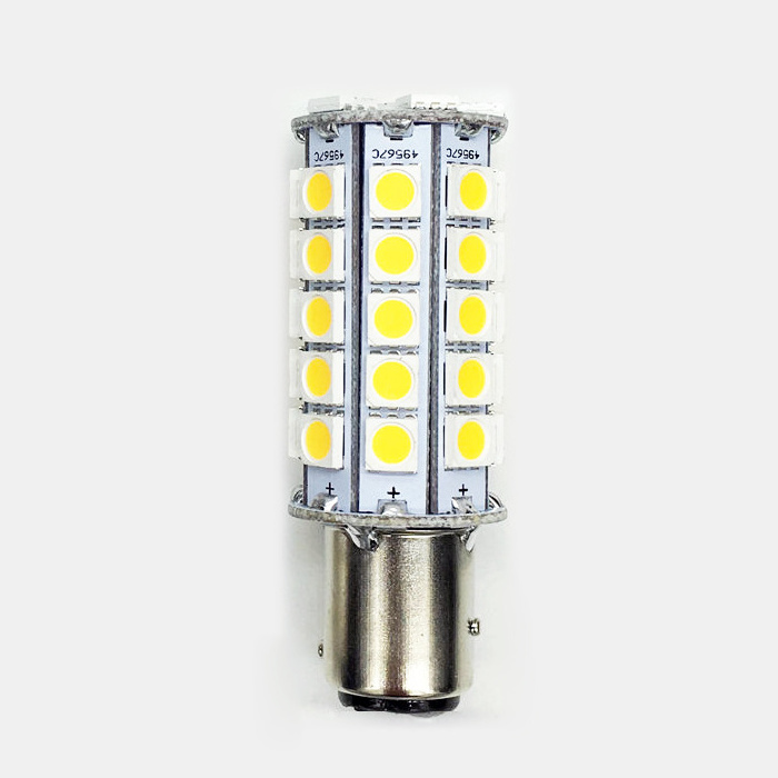 24V BAY15d 46SMD 6W Bayonet LED Marine Bulb BA15d Navigation Marine 10-30V 12V Lamp Light Bulb Brightest