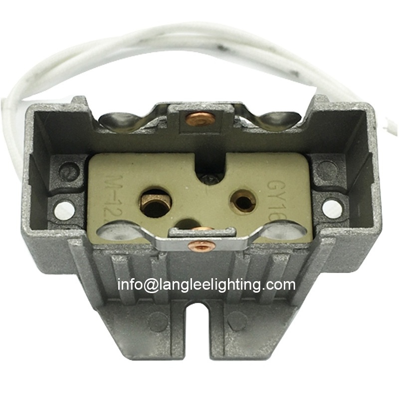 Ceramic GY16 Lampholder  GY16 Light Socket 500V 20A High Power Fixture G16 Marine Ship Lamp Holder