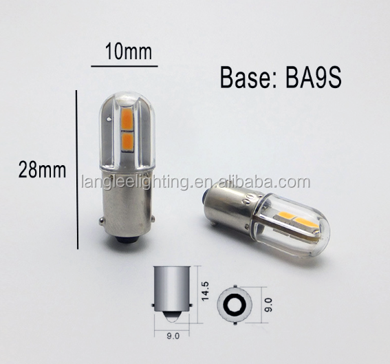 E10 LED Bulb 6V 1W 100LM 6V 12V 24V 36V Ba9s Light Bulb