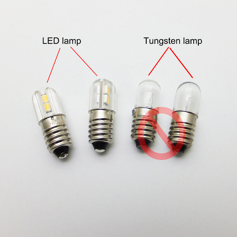 T4W E10 BA9S Miniature LED Instrument Bulb 1W 90LM 6V 12V 24V 36V 48V 60V 110V 220V