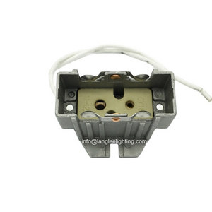 Ceramic GY16 Lampholder  GY16 Light Socket 500V 20A High Power Fixture G16 Marine Ship Lamp Holder