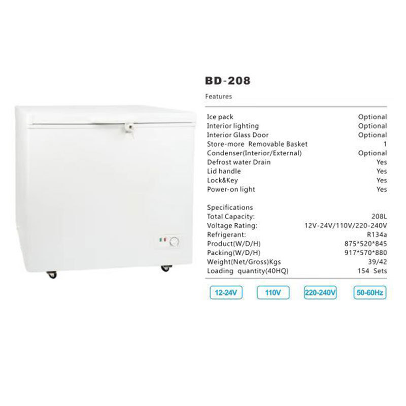 Langle Hot Sale 80L Solar DC powered Refrigerator 12V / 24V Car Refrigerator solar fridge