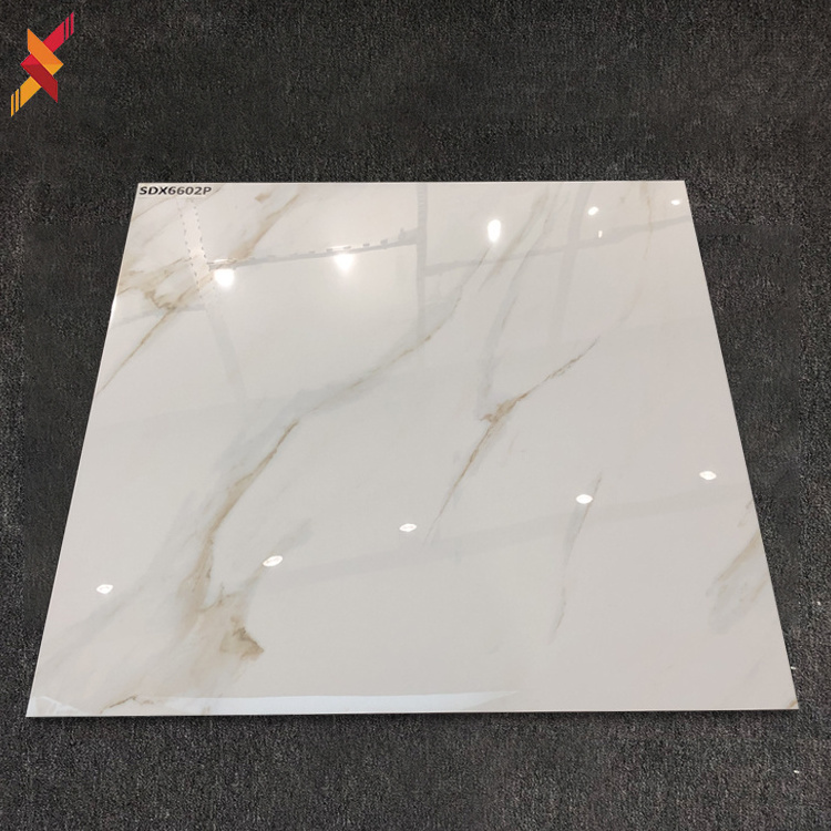 600x600mm Calacatta Marble Porcelain Floor White Glazed Pisos Porcelanato Tile Vitrified Polished Wall Ceramic Tiles