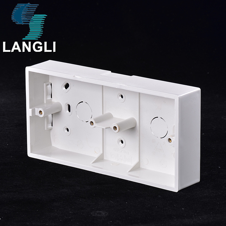 Hot Selling Pvc Electric Socket 3X3 2 Gang Switch Box