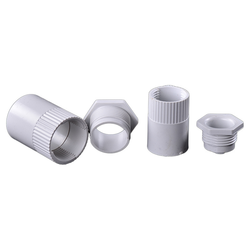 China Accessories White Electrical Conduit Fittings 20mm 25mm 32mm Pvc Male Bush