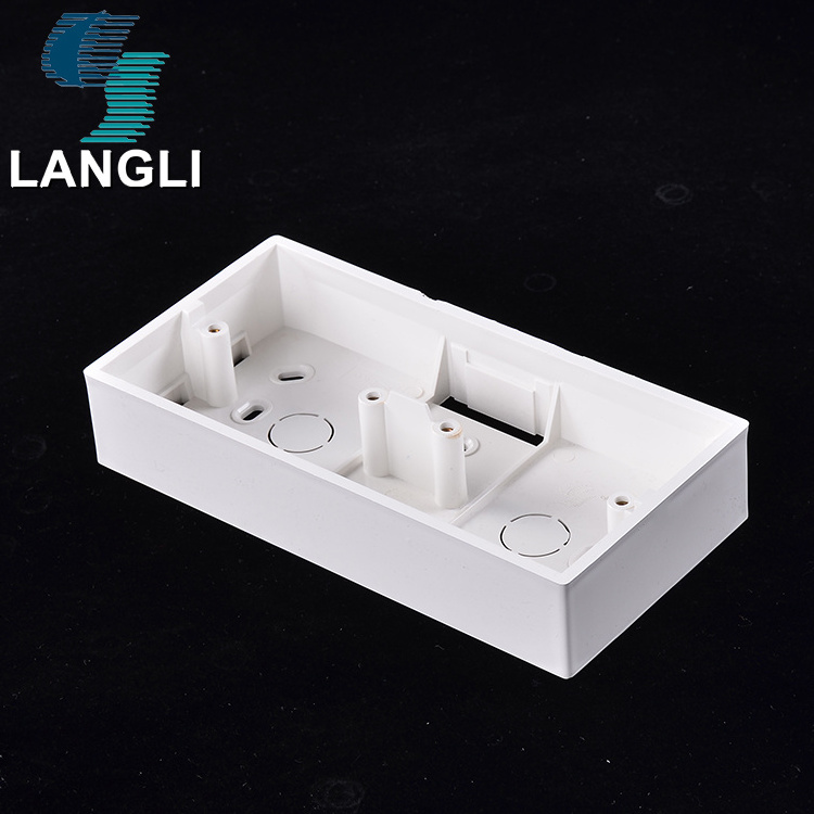 Hot Selling Pvc Electric Socket 3X3 2 Gang Switch Box