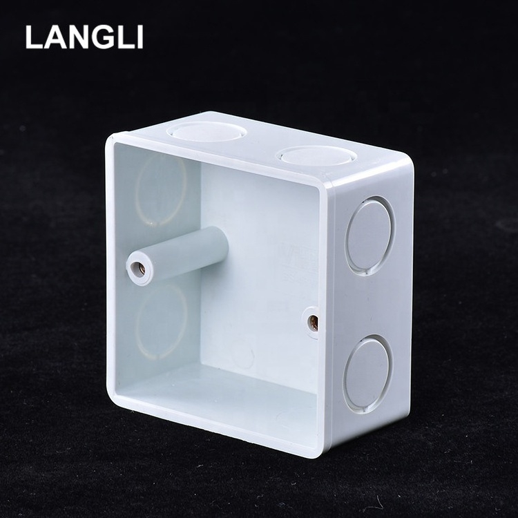 Electrical Plastic Fireproof PVC Push Flush Wall Mounting Switch box Junction box 75*75 74*74 mm Back box