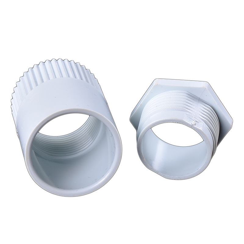 China Accessories White Electrical Conduit Fittings 20mm 25mm 32mm Pvc Male Bush