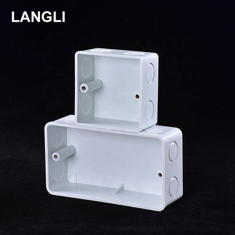 Electrical Plastic Fireproof PVC Push Flush Wall Mounting Switch box Junction box 75*75 74*74 mm Back box