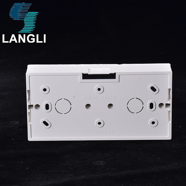 Hot Selling Pvc Electric Socket 3X3 2 Gang Switch Box