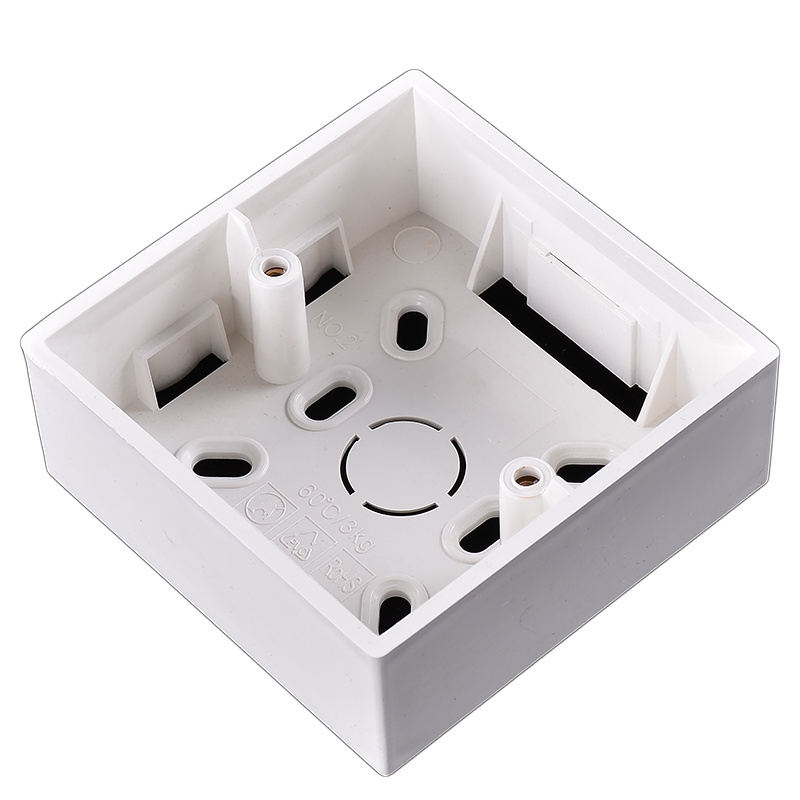 Electrical Plastic Wall Mounting Floor Bottom Mount Black Junction Socket 86 Box