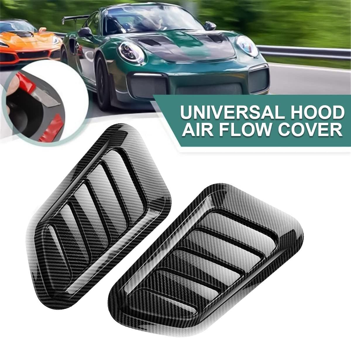 Car Hood Vents, 2PCS Universal Hood Air Vents for Car Hood Scoop, Bonnet Vent Hood Air Intake Trim Cover