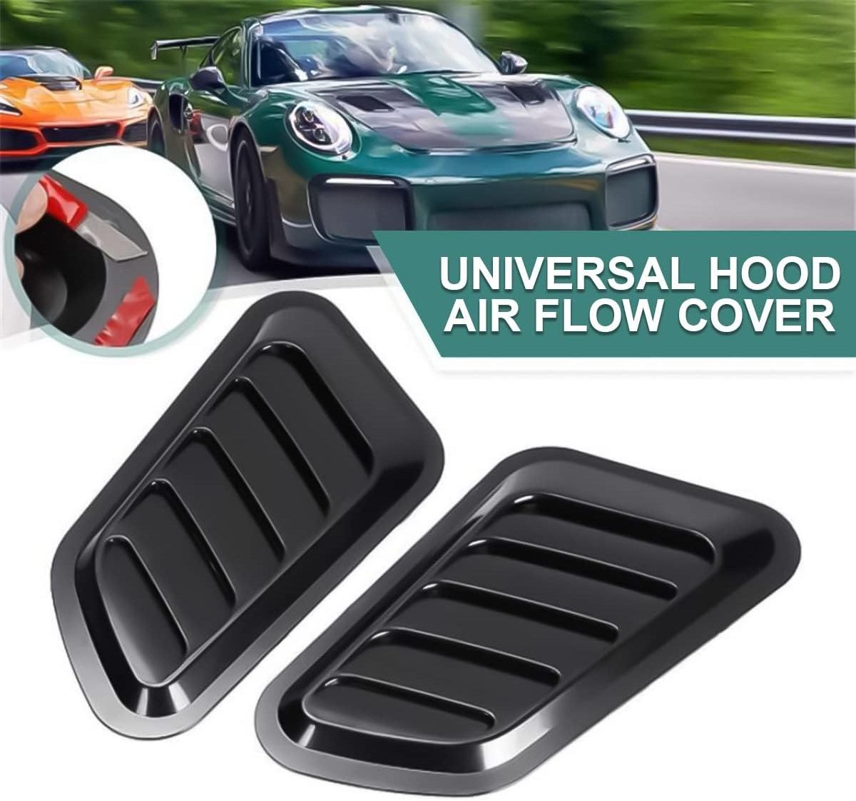 Car Hood Vents, 2PCS Universal Hood Air Vents for Car Hood Scoop, Bonnet Vent Hood Air Intake Trim Cover