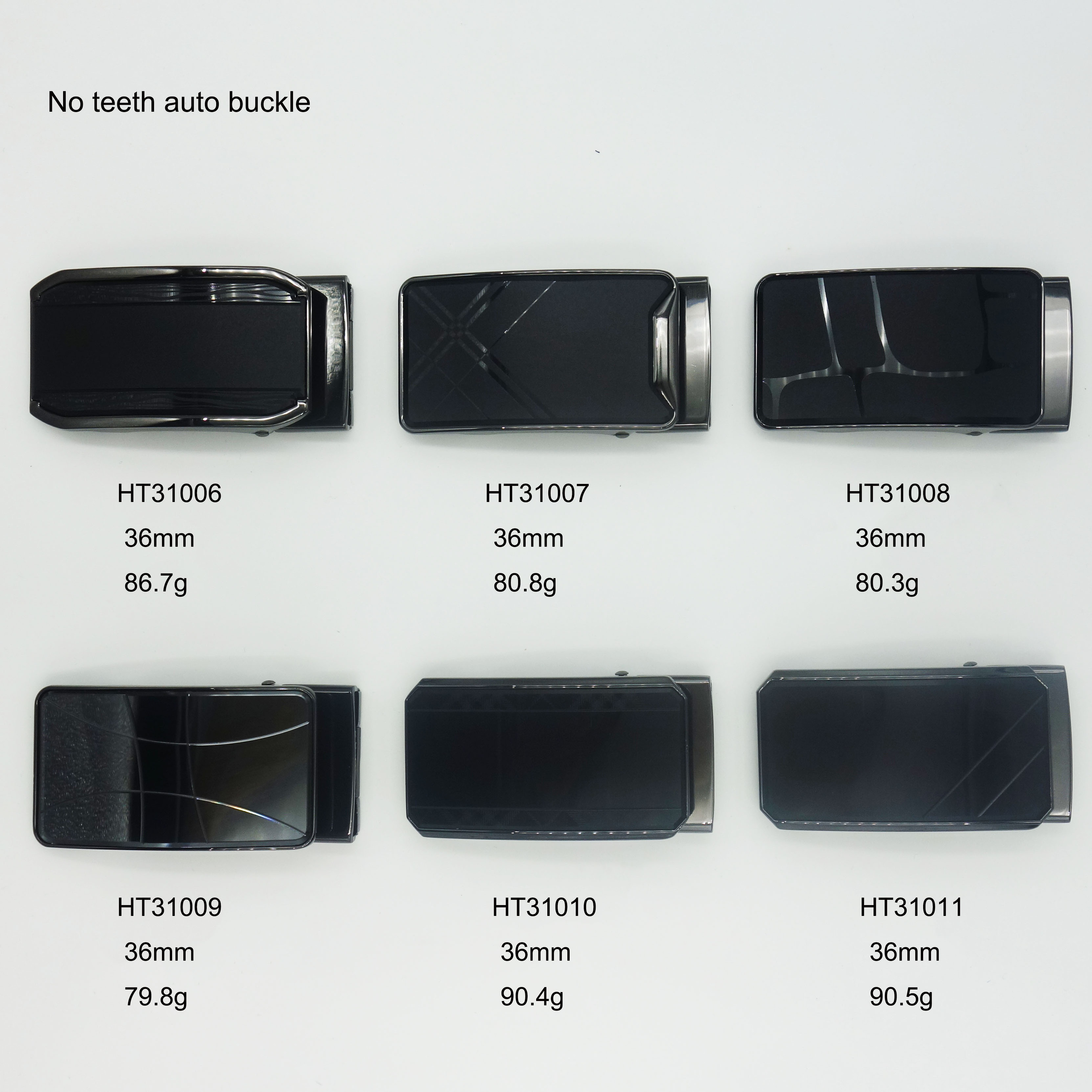 New style Black  leather belt buckle Zinc alloy 36MM no teeth auto buckle Customizable LOGO belt buckle