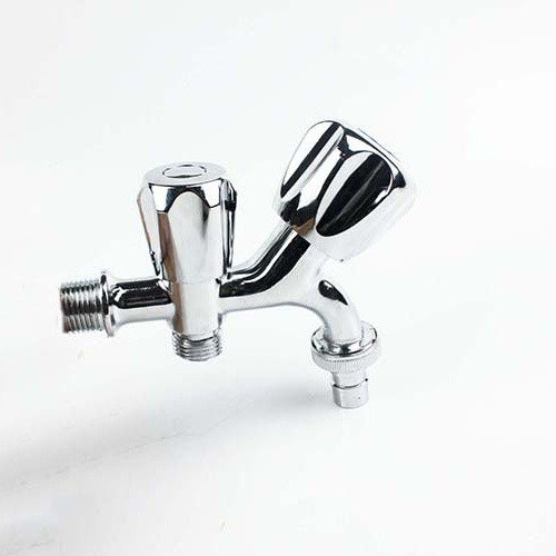 Double handle multi function zinc chrome plating washing machine faucet