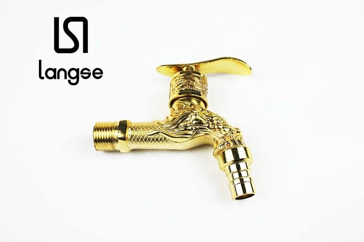 Outdoor garden faucet wall mounted single hole brass washing machine basin ceramic faucet