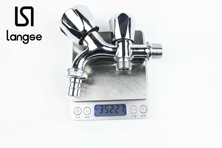 Double handle multi function zinc chrome plating washing machine faucet