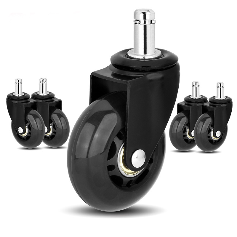 HOT SELL Factory Price 2.5 Inch industrial heavy duty furniture office chair caster wheels Transparent PU Caster Wheels