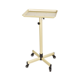 HOT SELL Adjustable Height Gold Hair Salon Trolley Hairdressing Salon Working Trolleys Cart Holder with caster Wheels with brake