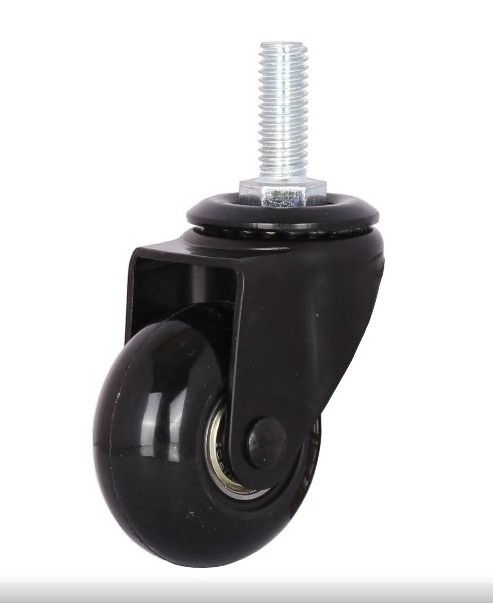 2 Inch Black PU Wheels Caster 50mm Small Furniture Castor