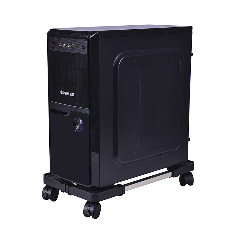 Mobile CPU Stand Study Computer Desktop Host Bracket Towers Storage Rack Cart Computer Cases with Wheels PC Modern Platform 2