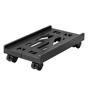 Lightweight wheeled trolley Computer Modern black wheeled trolley CPU Trolley Reusable desktop stand for grocery computers