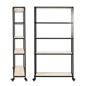 4/5 Tier Metal Storage Rack Shelves Portable Removable Modern Furniture Industrial Shelf Storage Stacking Racking