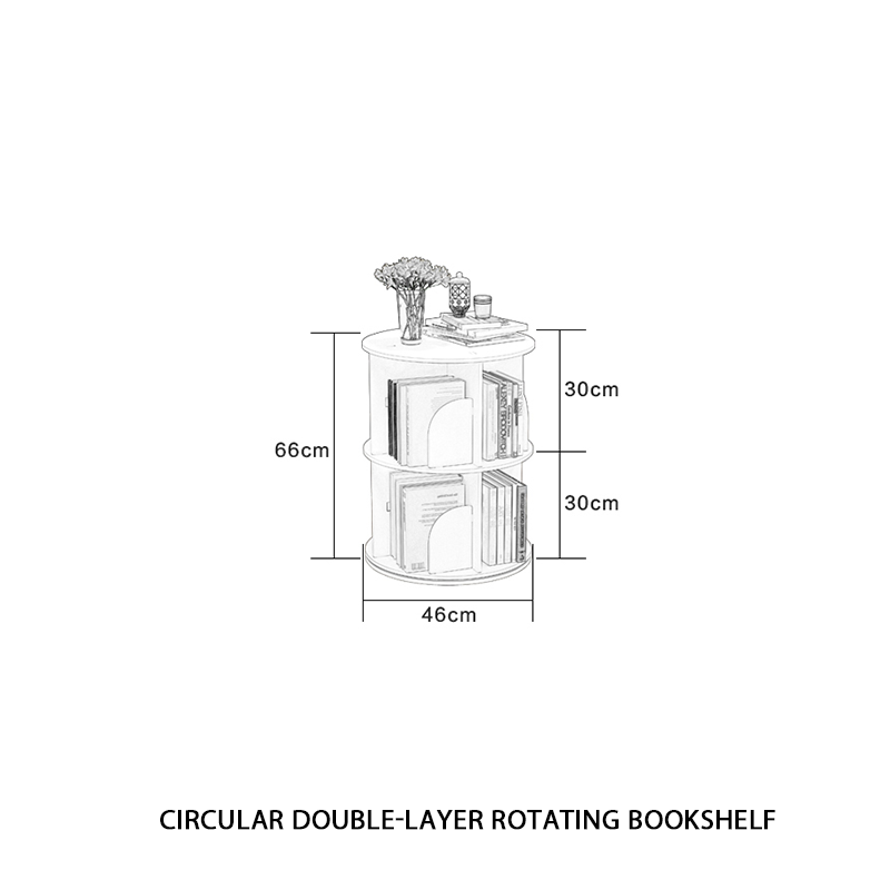Bamboo Desk revolve Book Shelf Floor Standing 360 Degree Rotating Corner Desk Storage Organizer Living Room Corner Shelf