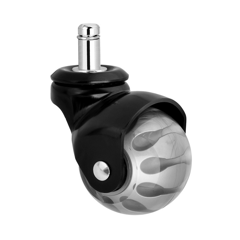 2 Inch PU Caster Roller Ball Caster 360 Rotating Swivel Iron Bracket Furniture Castor for Office Chair Sofa 50 mm