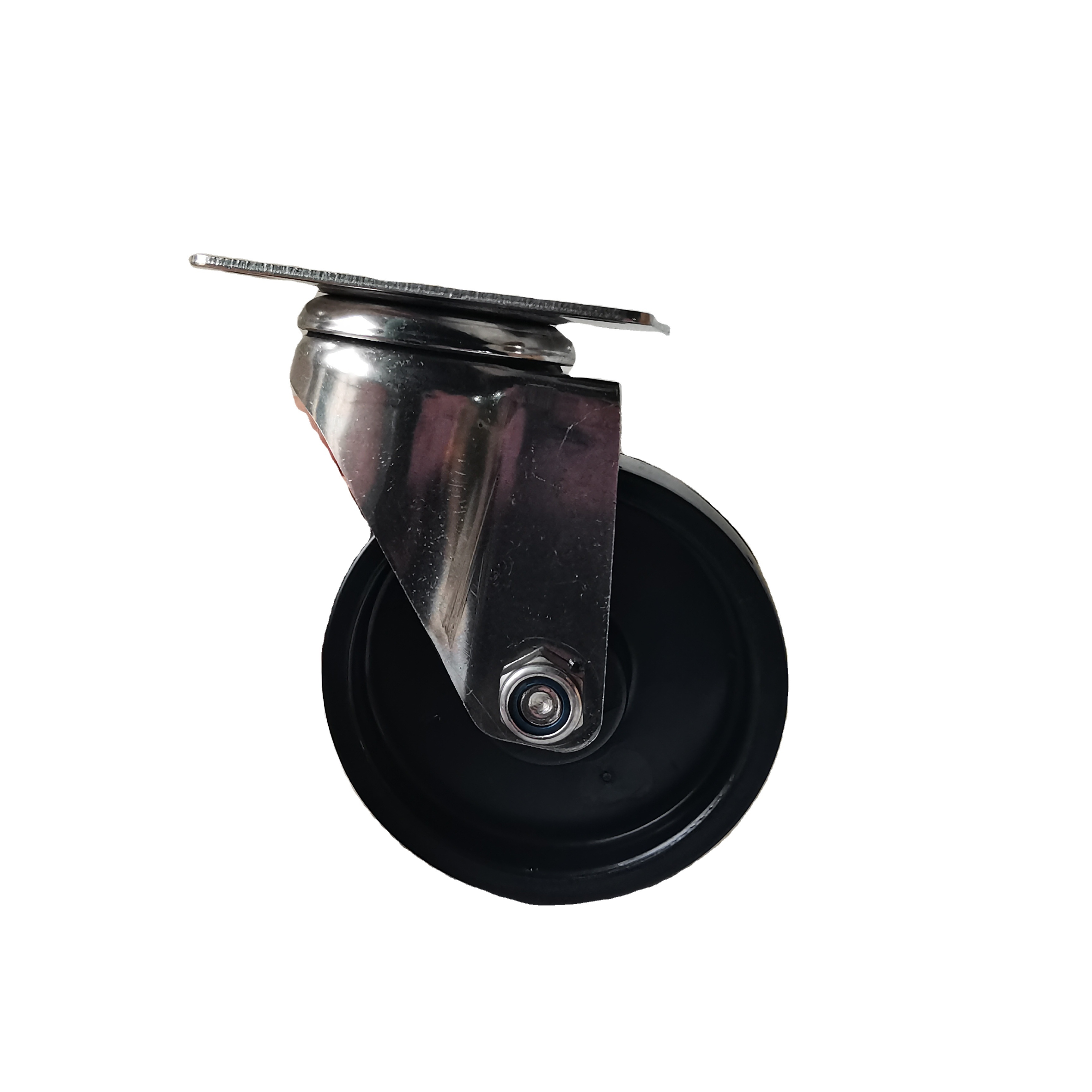 Medical Machine Rigid Caster 3 Inch 4 Inch 5 Inch Stainless Steel and Black Nylon Plate Casters with OEM Support